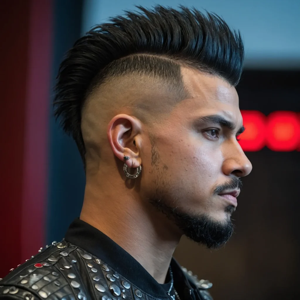 Mohawk Mullet FadePrompt Black men with mohaw
