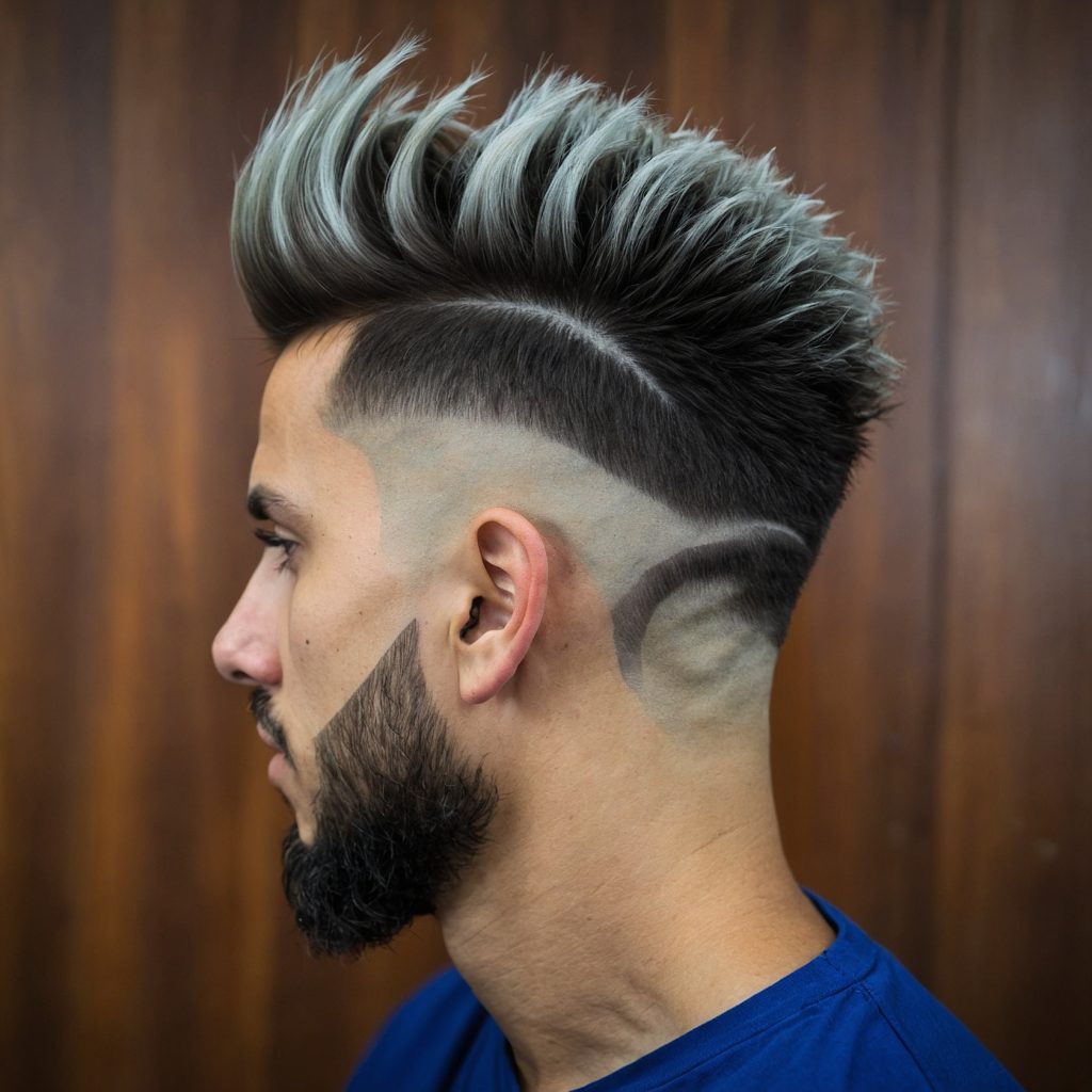 Mohawk Taper Fademan with modern mohawk h