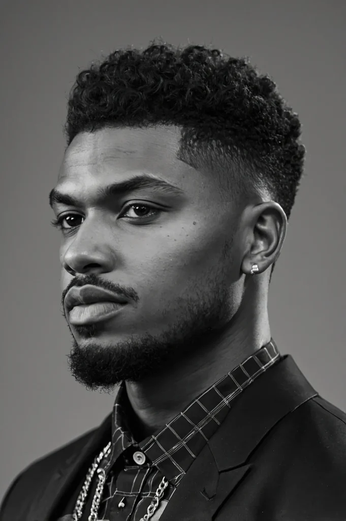 Natural Puff with Low Taper Fademan with