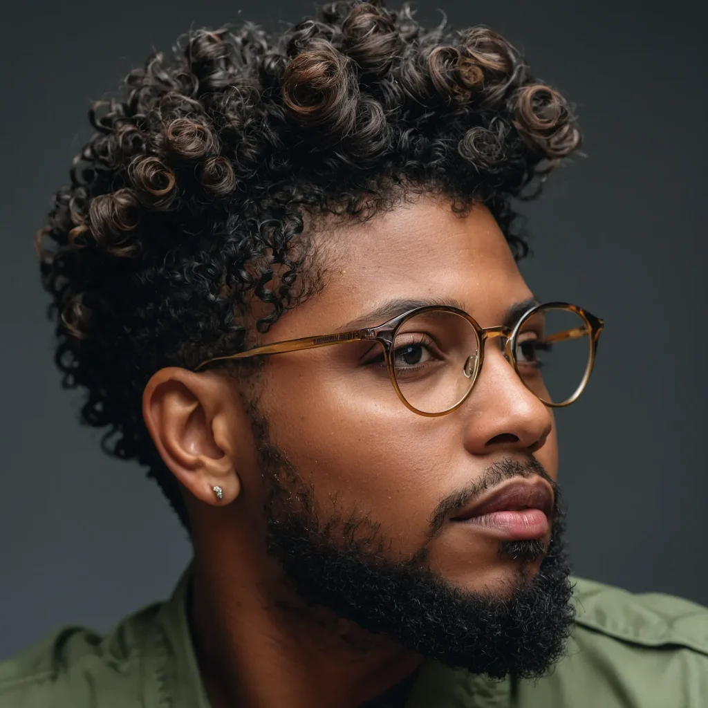 Neat TwistOut Taper FadeTwistout curls style