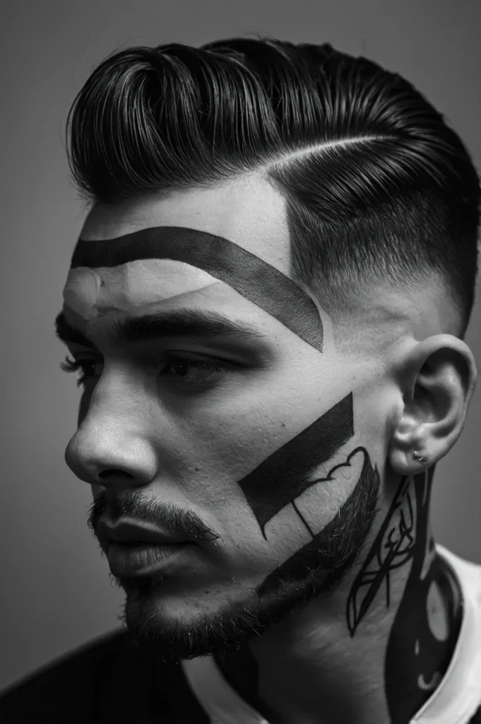 Skin Fade with Design or EtchingCreative hair