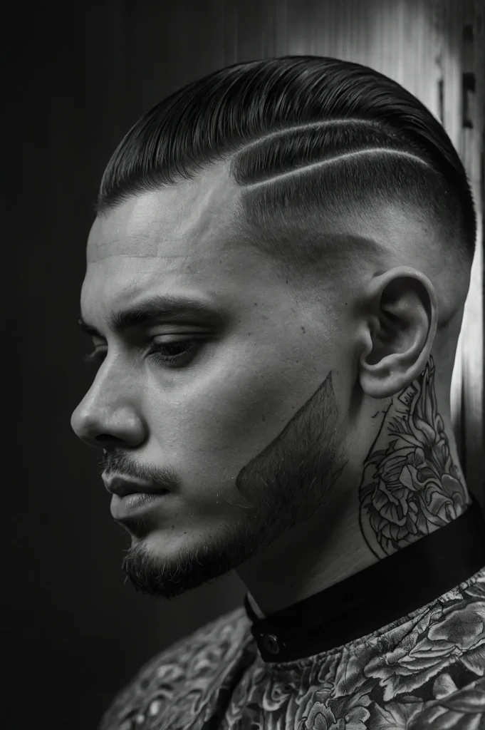 Skin Fade with Design or EtchingCreative hair