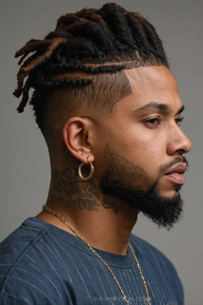 Skin Fade with Dreads or LocsMedium locs on t