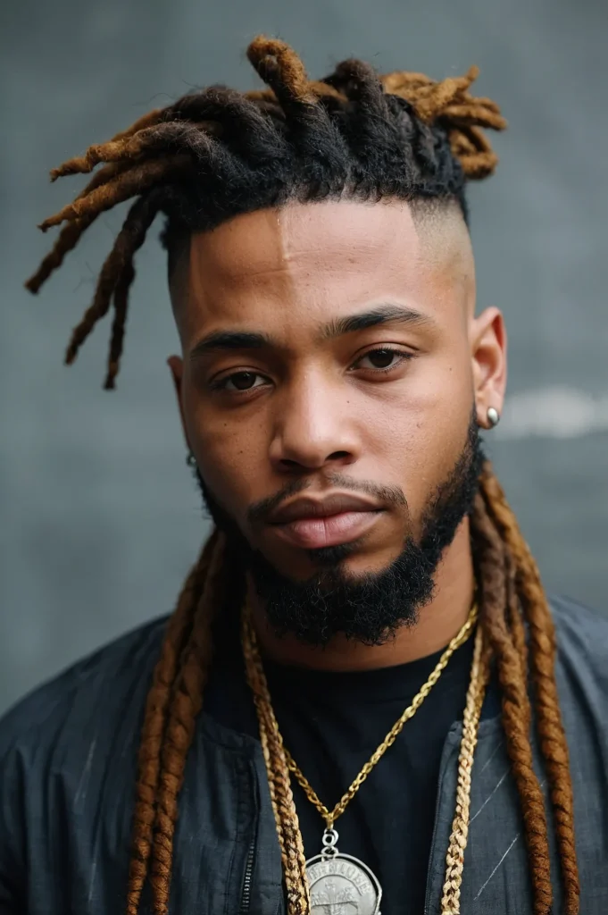 Skin Fade with Dreads or LocsMedium locs on t