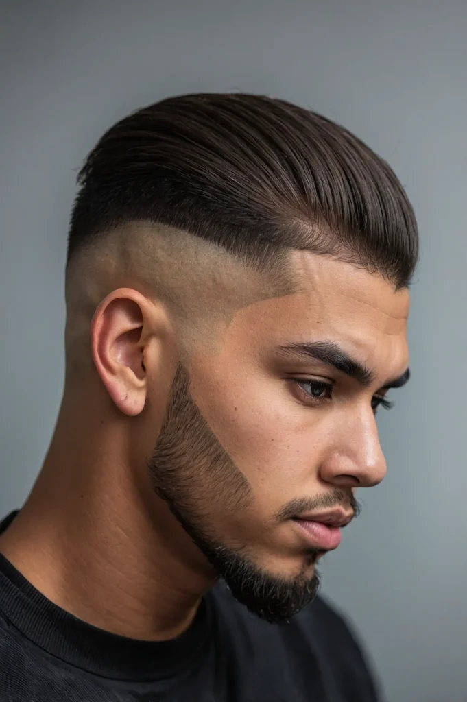 Skin Fade with Line Upboy with skin fade