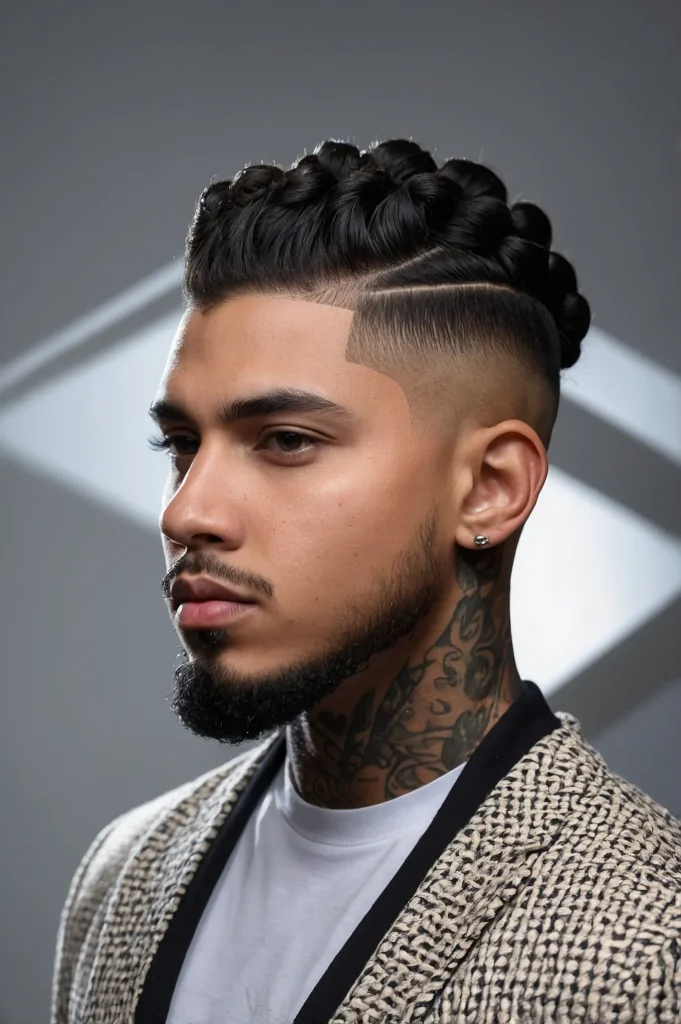 Skin Fade with Sponge TwistsMan with sponge t