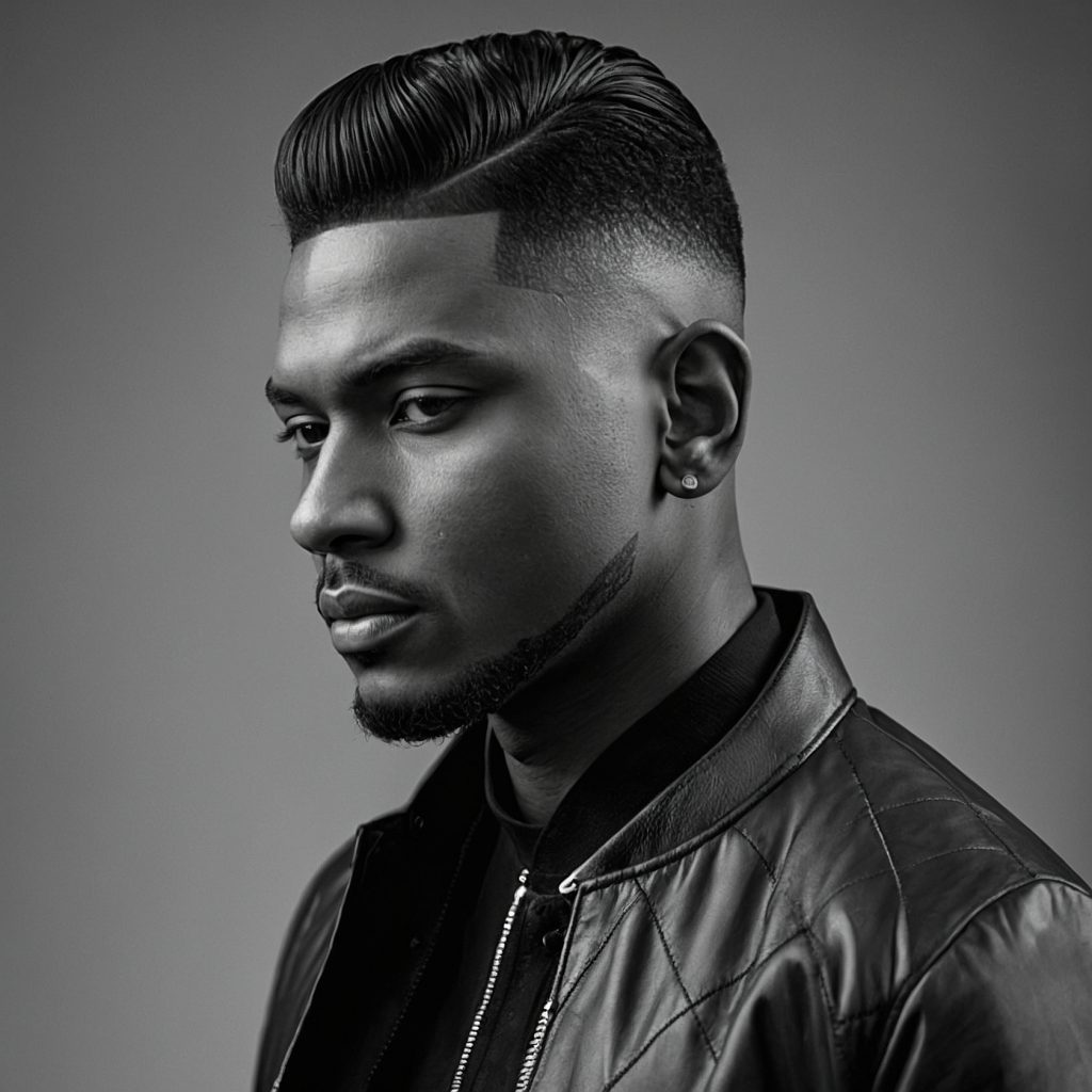 Straight Hair Taper Fademan with straight h