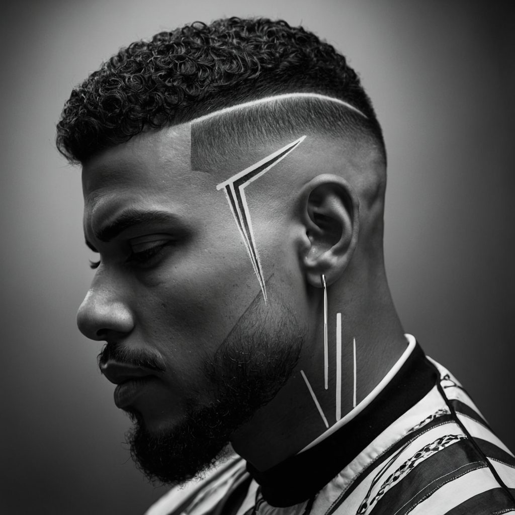 Taper Fade with Designman with taper fade