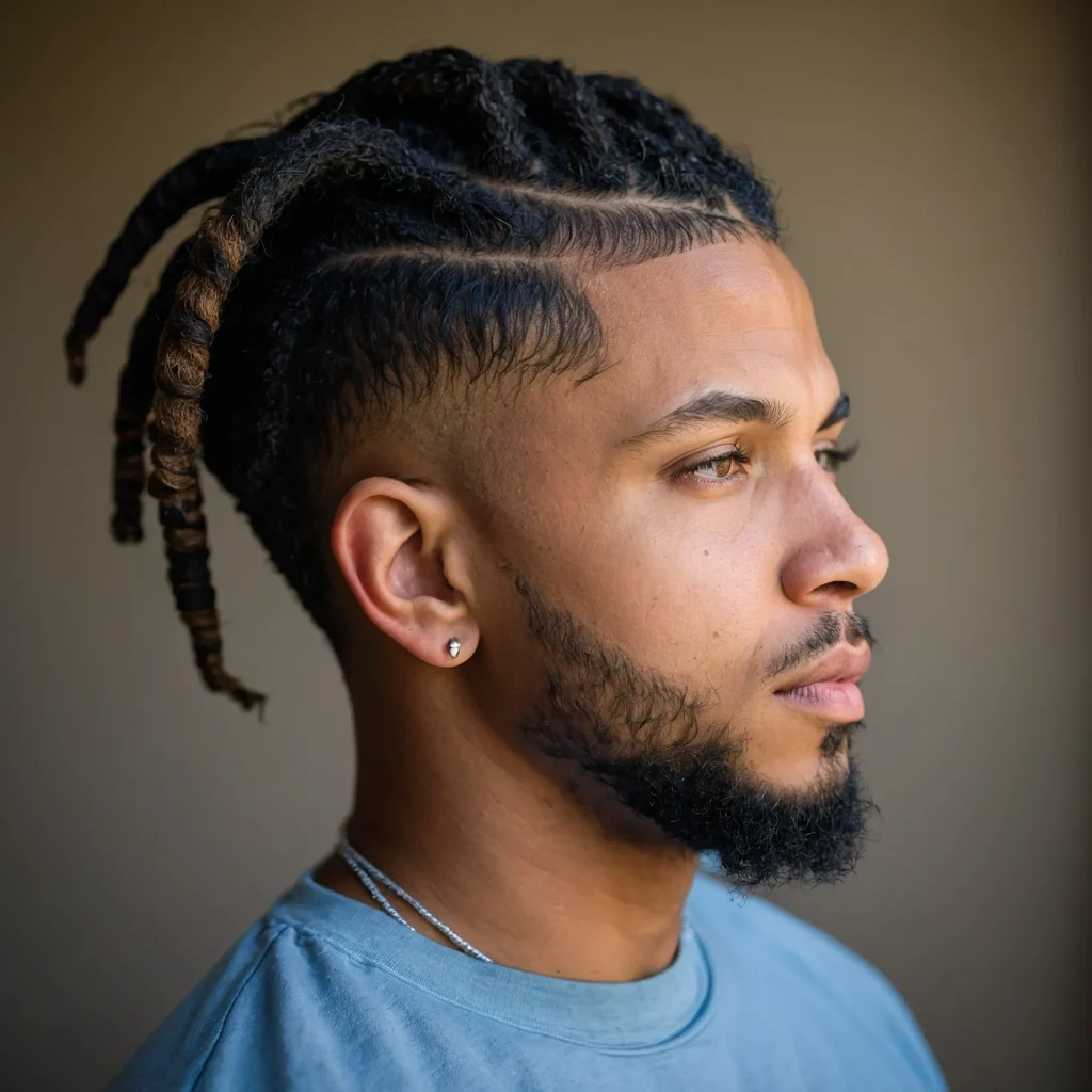 Taper Fade with Short DreadsShort clean dread