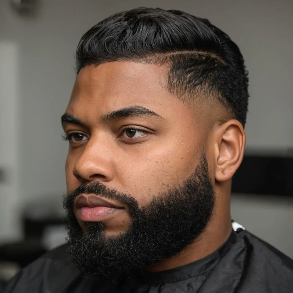Taper Fade with Side SweepSideswept natural h