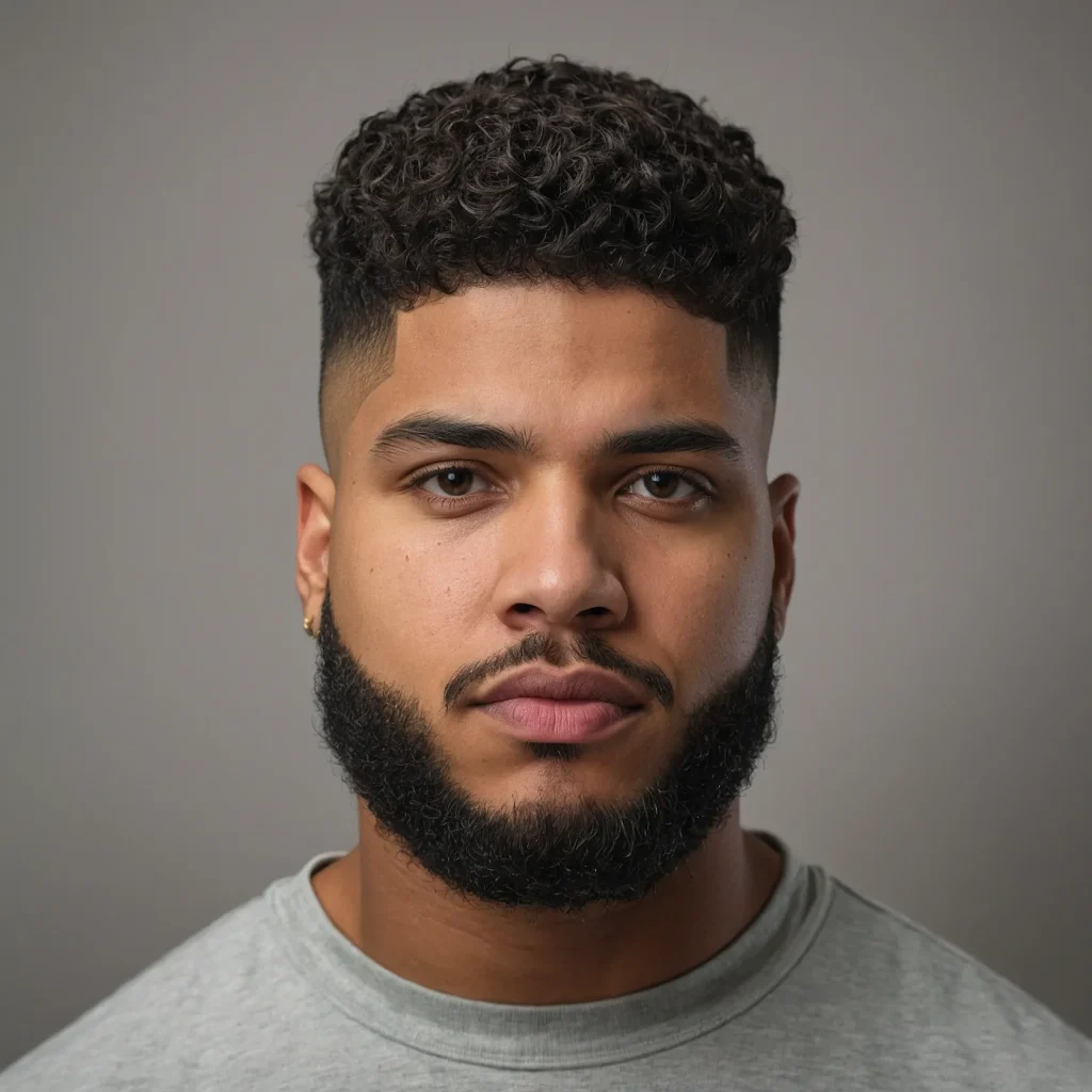 Taper Fade with Sponge Texture TopCrisp taper