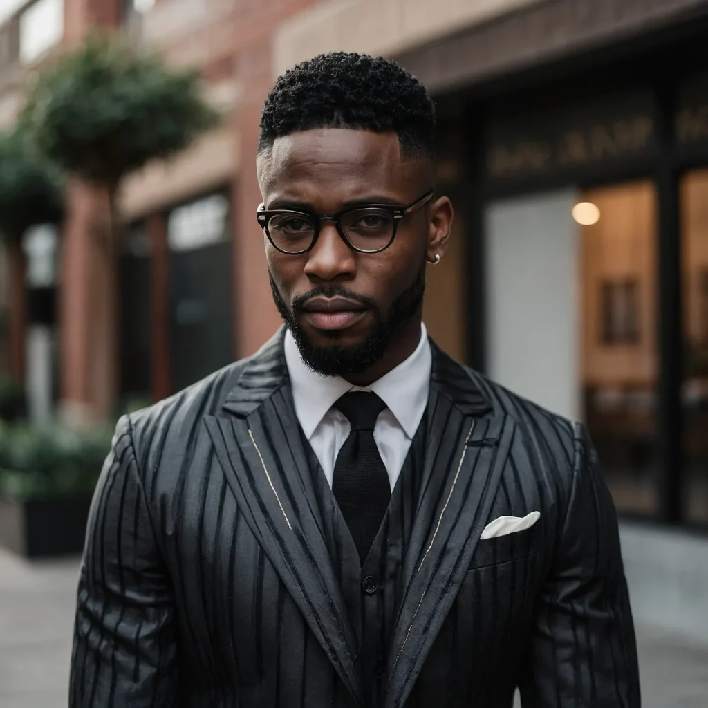 Temp Fade Drop ComboPrompt Black man with t