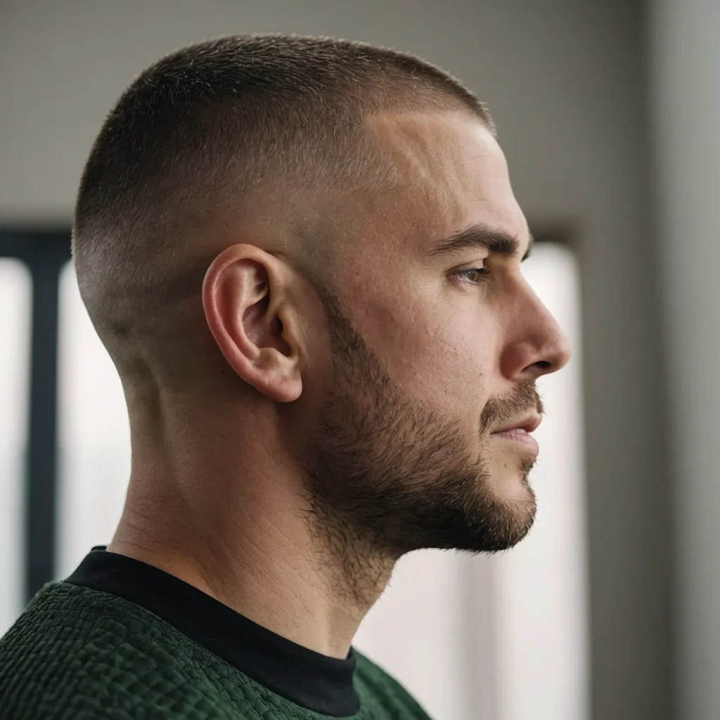 Textured Buzz Cut with FadeChoppy textured bu