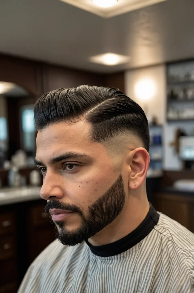 man with low taper fade gradual fade near