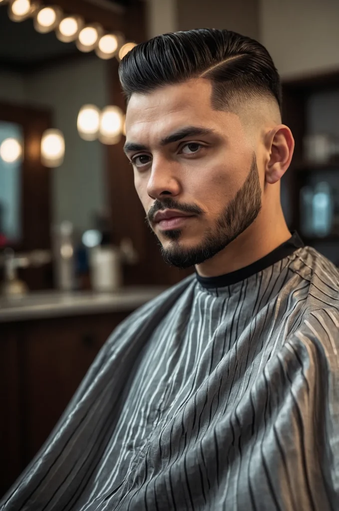 man with low taper fade gradual fade near