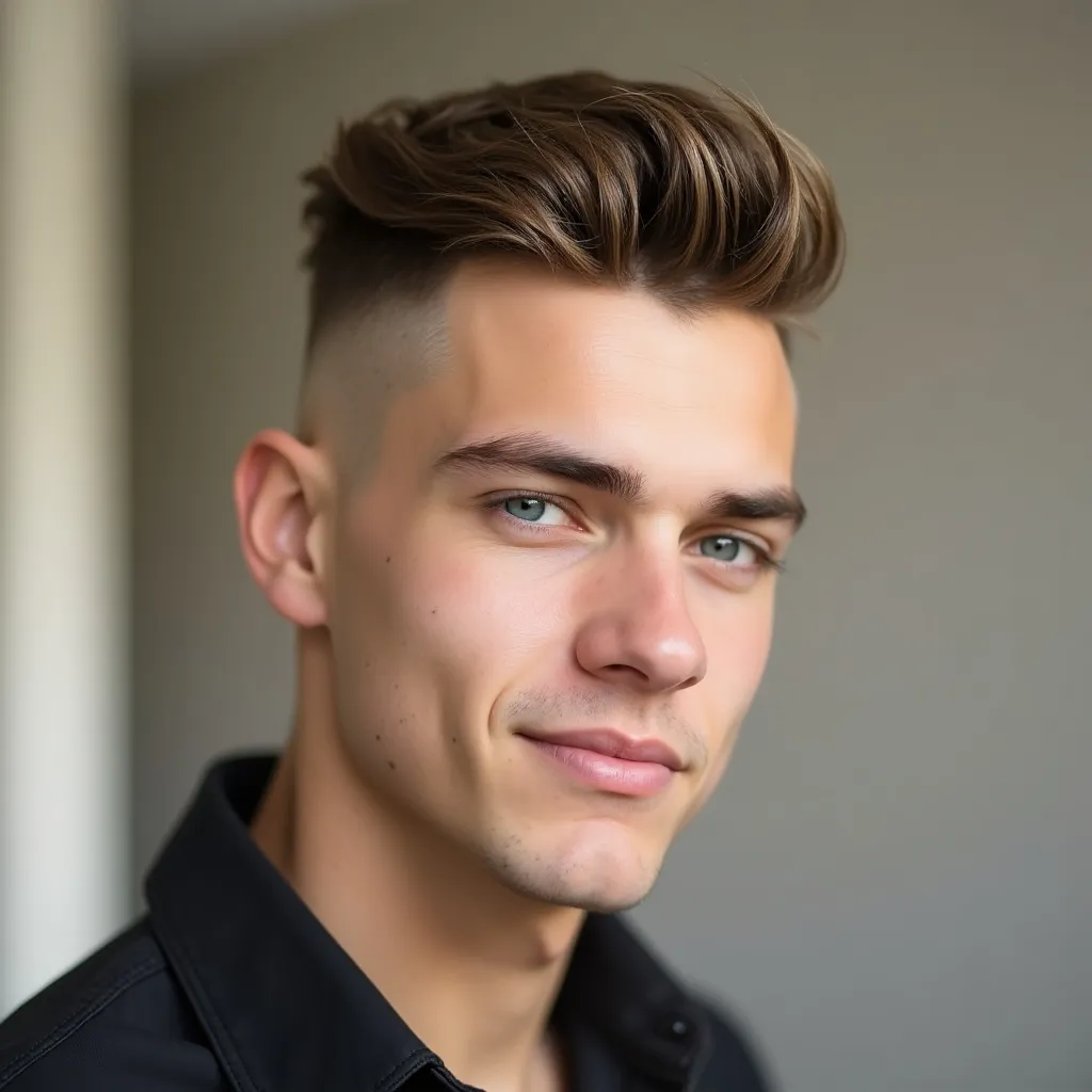 young adult white male with a distinctive Boosie fa