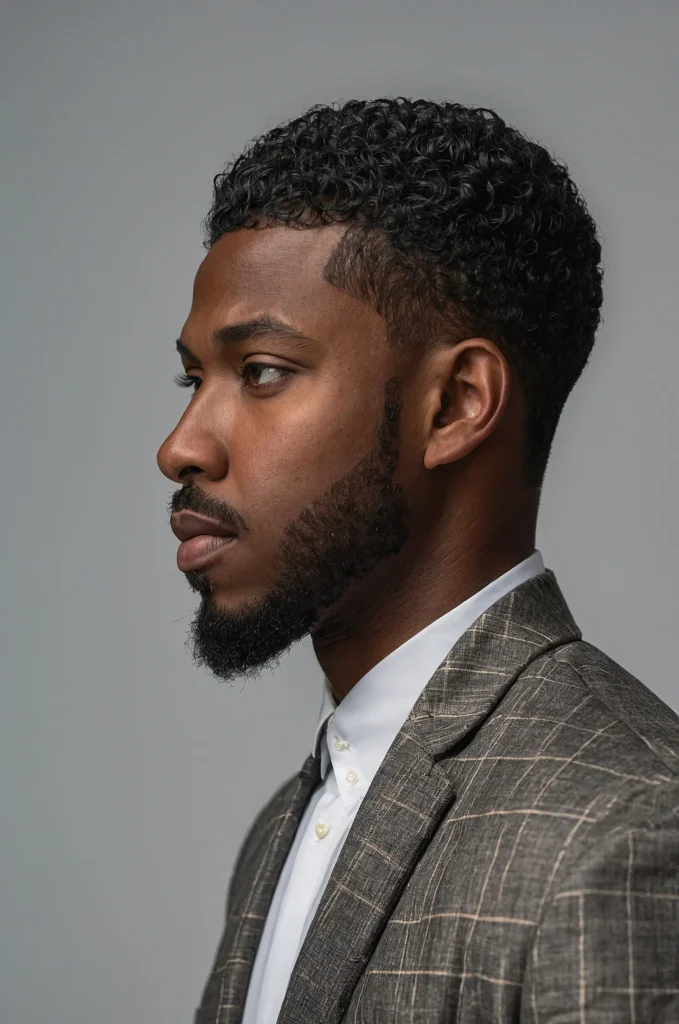 Taper Fade CutPortrait of a Black man with