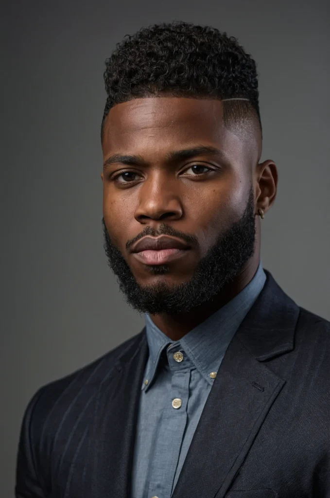 Taper Fade CutPortrait of a Black man with