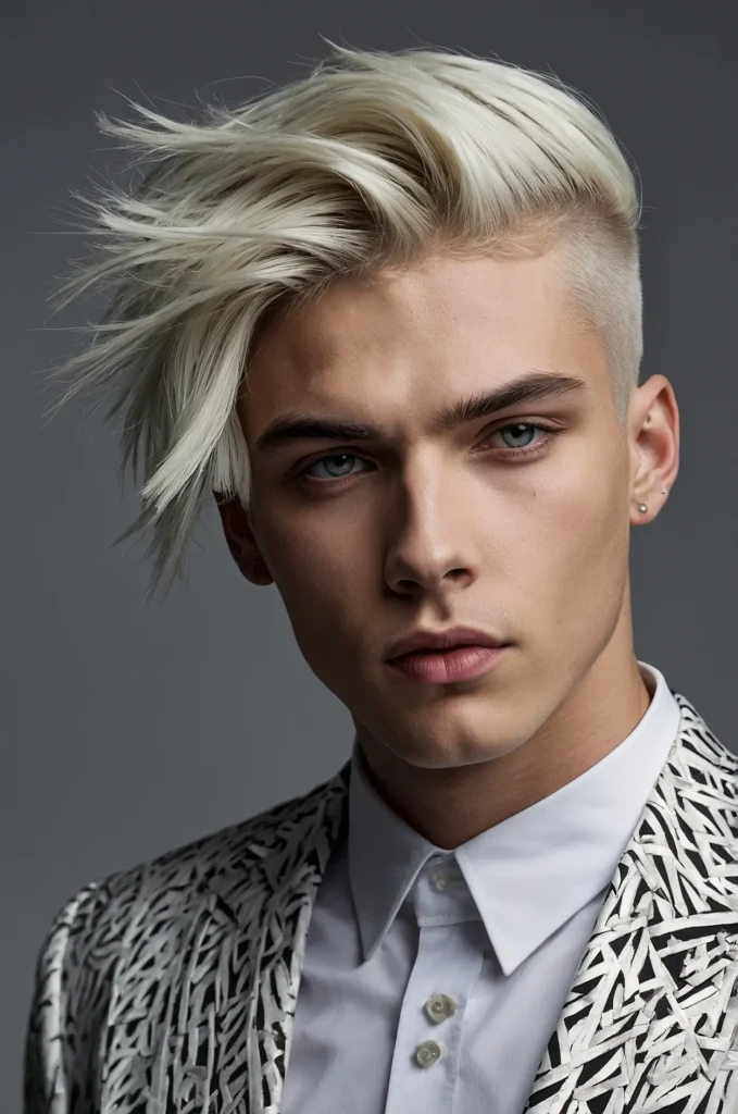 Undercut Hime CutWhite American male model