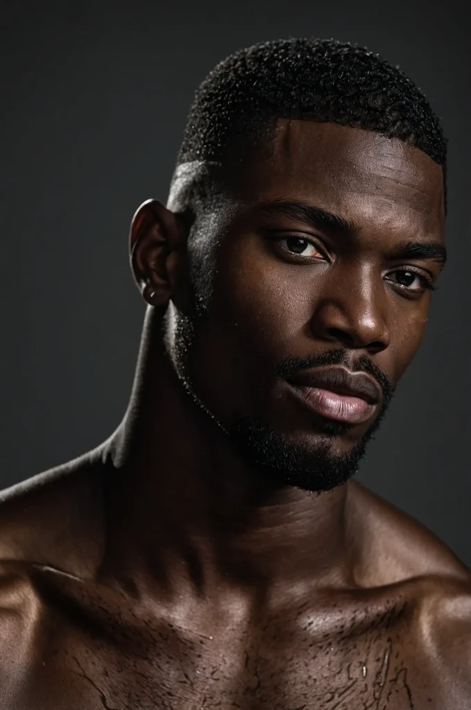 Skin Taper CutEditorial shot of a Black ma
