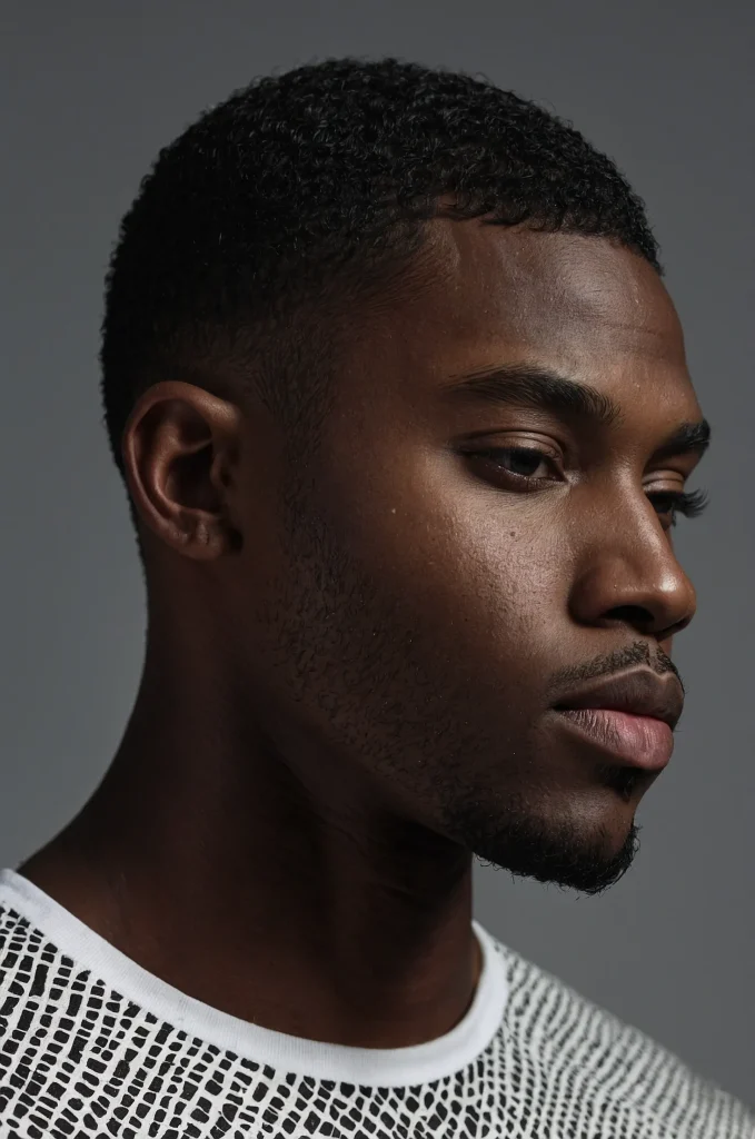 Skin Taper CutEditorial shot of a Black ma