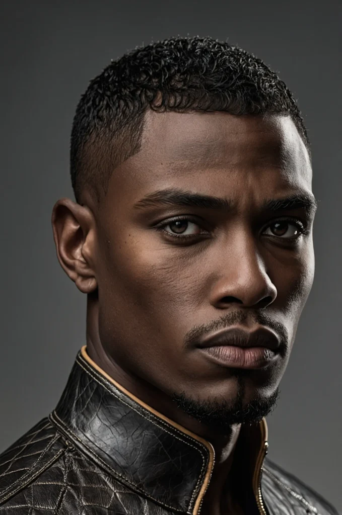 Caesar with Line UpBlack male model with a