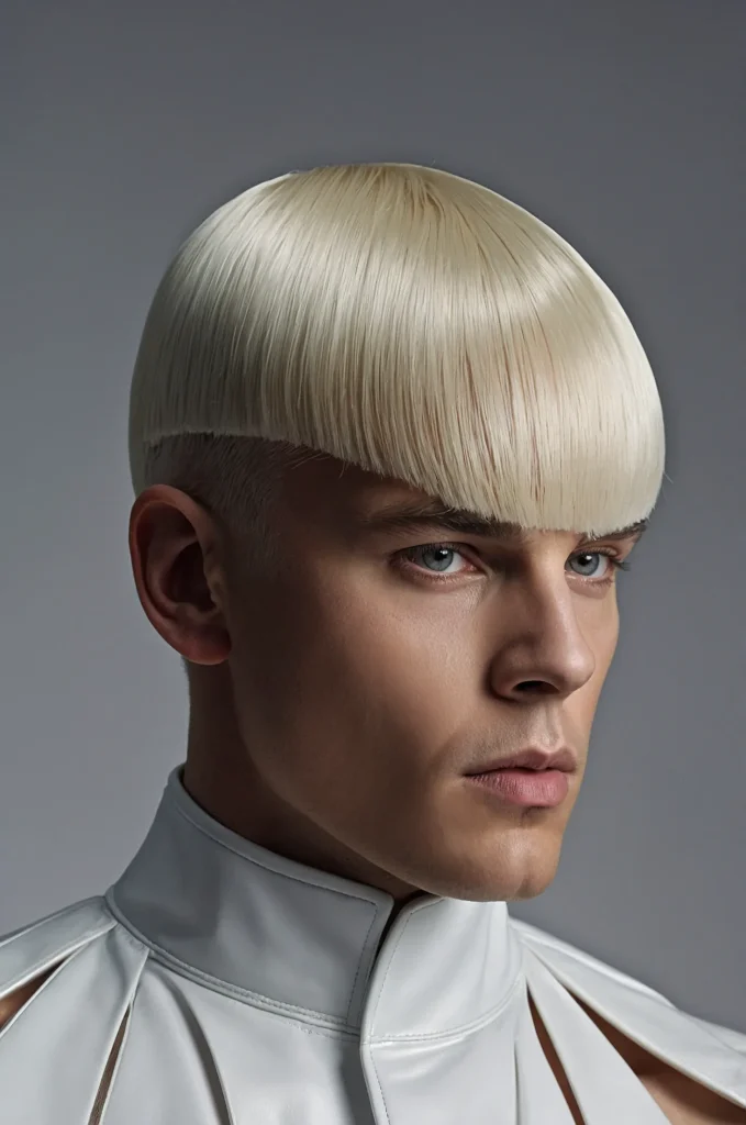 Slicked Hime CutUltrarealistic photo of a
