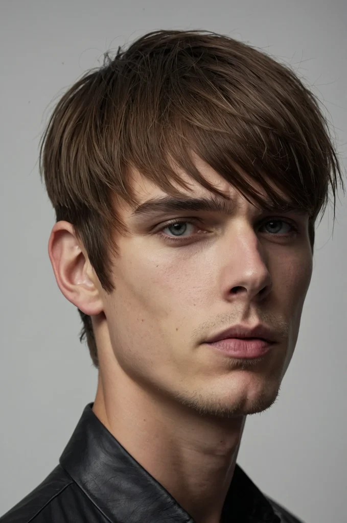 Asymmetrical Mod CutRealistic portrait of