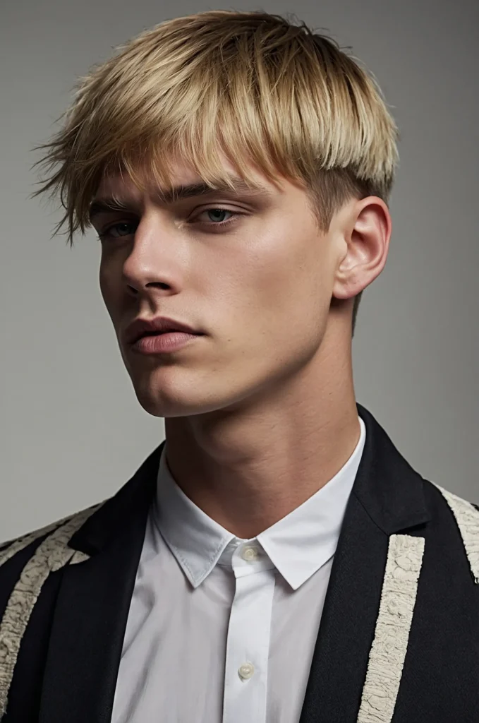Asymmetrical Mod CutRealistic portrait of