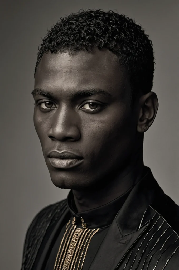 TwoTone CaesarBlack male model with a twot