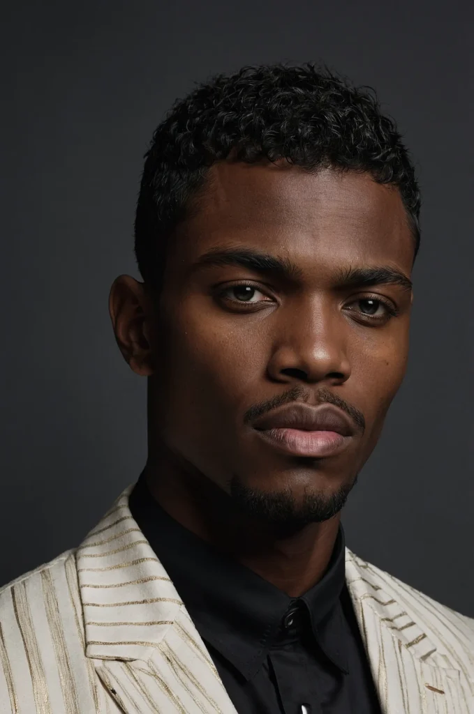 TwoTone CaesarBlack male model with a twot