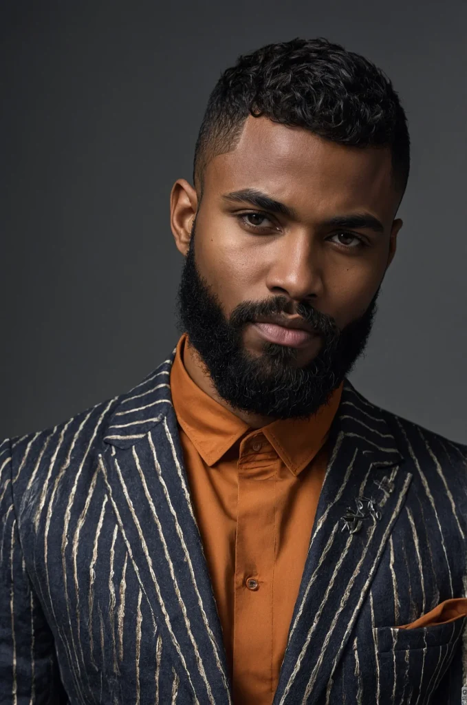 Caesar with Beard BlendBlack male model we