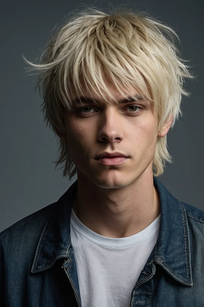 Shaggy Hime CutRealistic studio photo of a