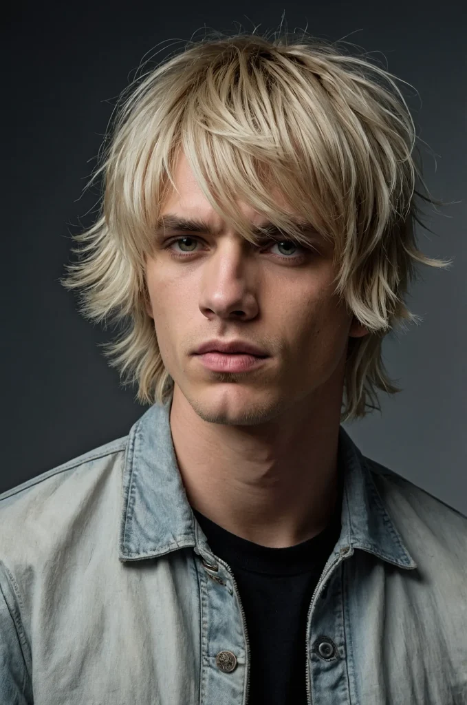 Shaggy Hime CutRealistic studio photo of a