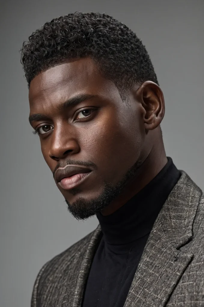 Classic Taper CutA Black man with naturalte