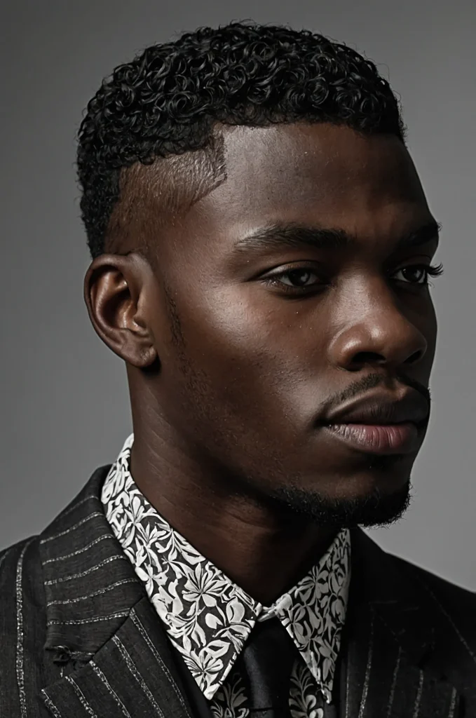 High Taper CutEditorial photo of a Black ma