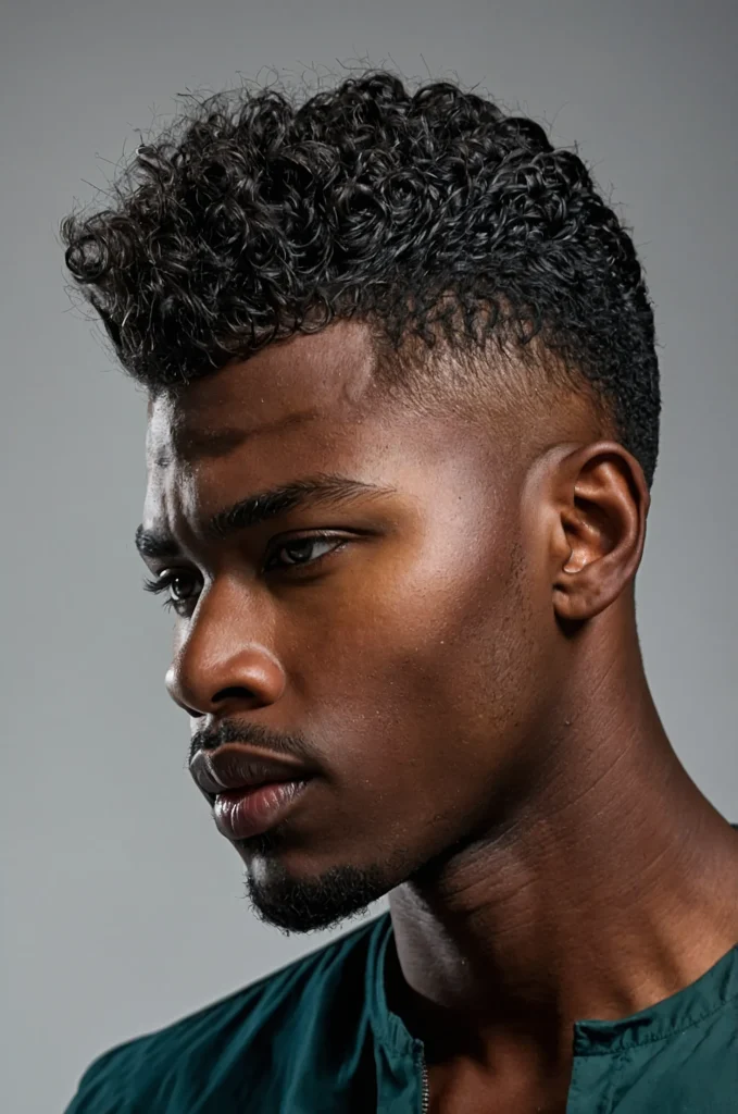 High Taper CutEditorial photo of a Black ma