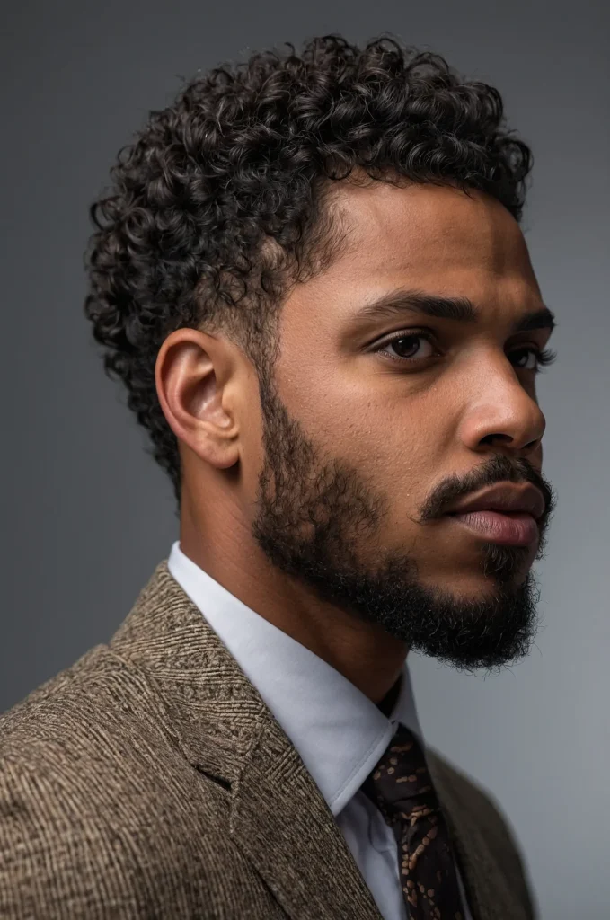 Curly Taper CutPortrait of a Black man with