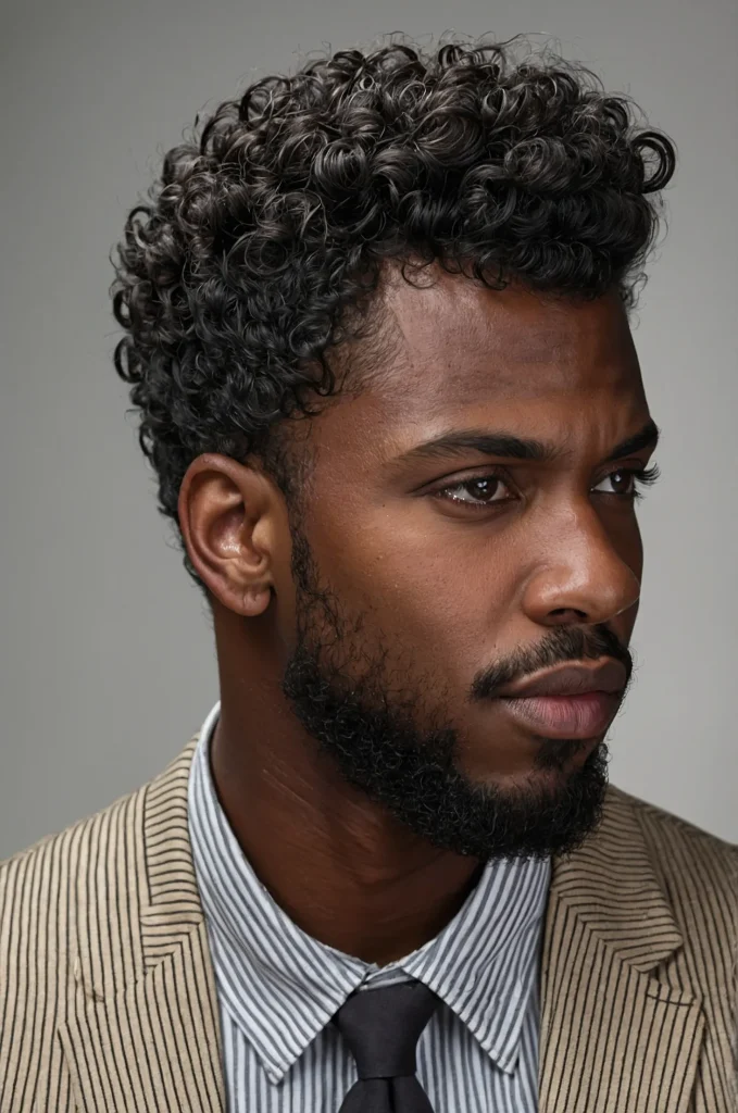 Curly Taper CutPortrait of a Black man with