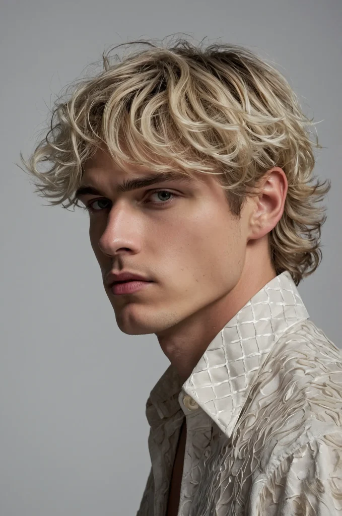 Wavy Hime CutPhotorealistic image of a whit