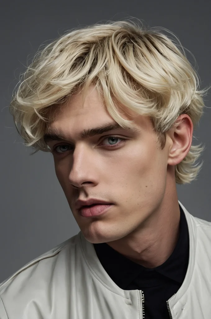Wavy Mod CutPhotorealistic image of a white