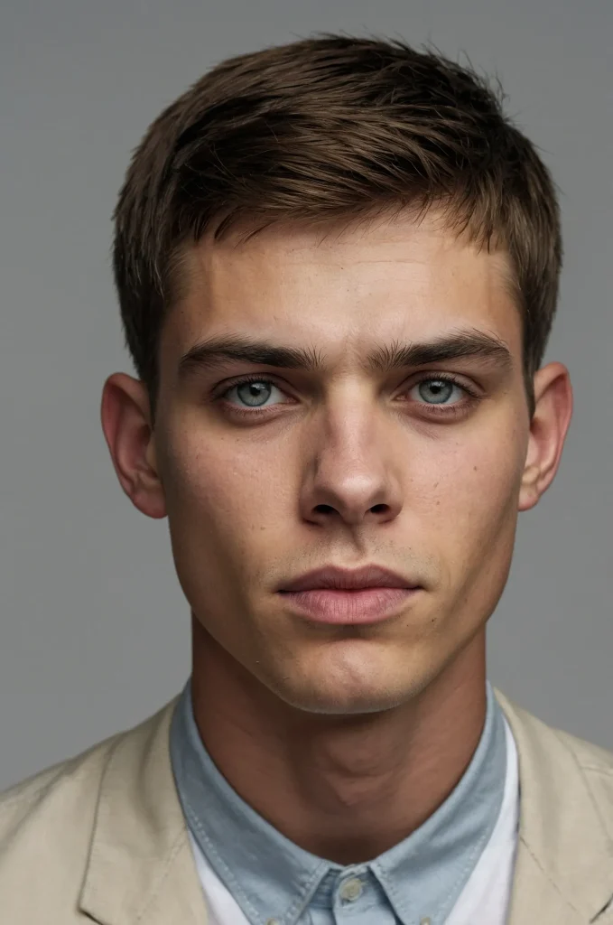 Short Mod CutUltrarealistic studio portrait