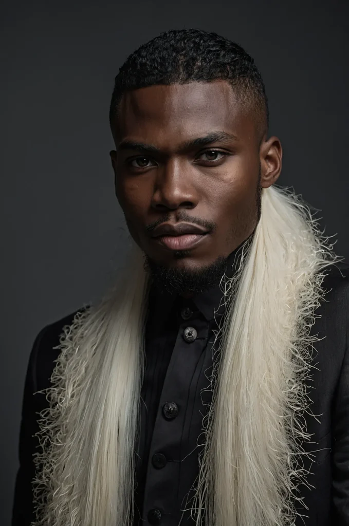 Long Hime CutEditorial portrait of a Black