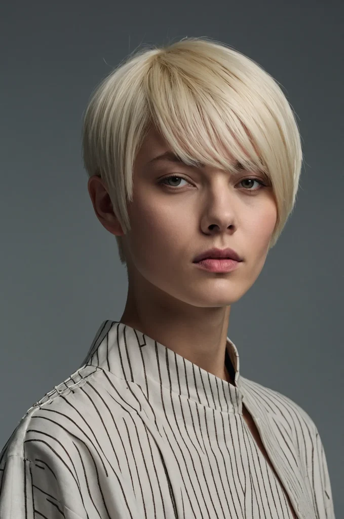 Asymmetrical Hime CutPhotorealistic editori