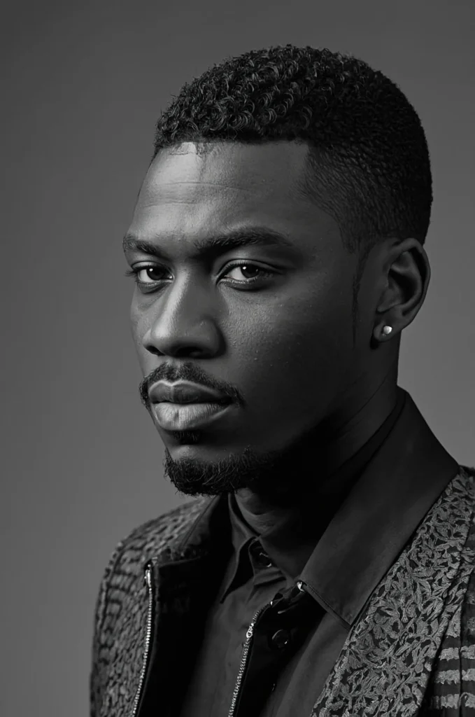 Tapered Hime CutStudio portrait of a Black