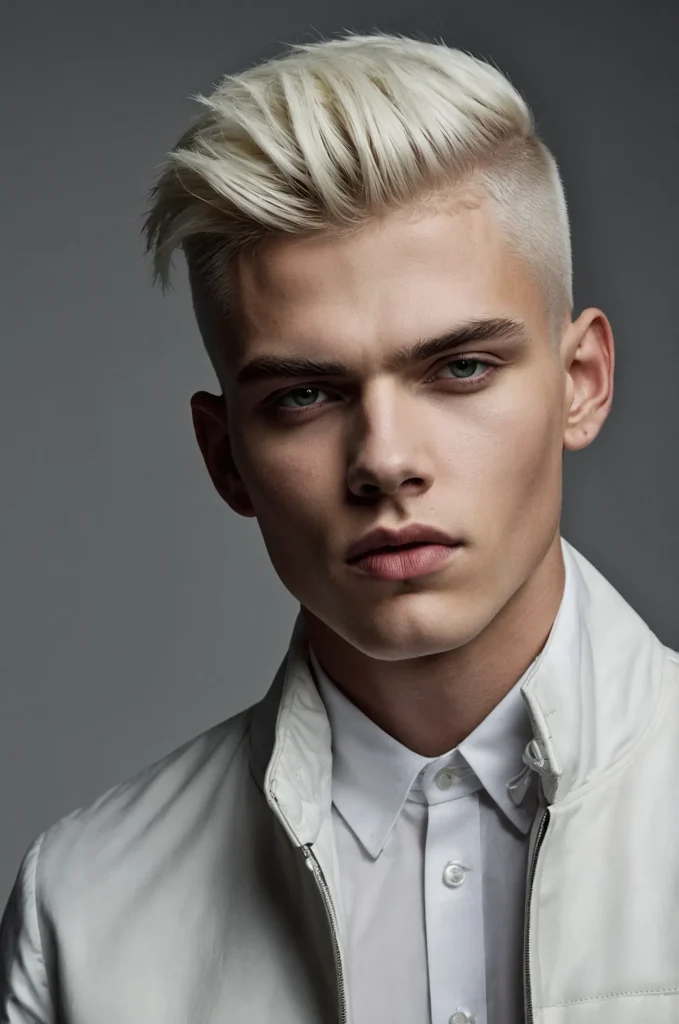 Undercut Mod CutWhite American male model w
