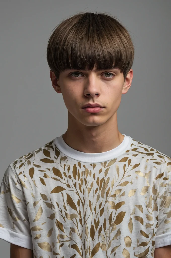 Asymmetrical Bowl CutUltrarealistic image of