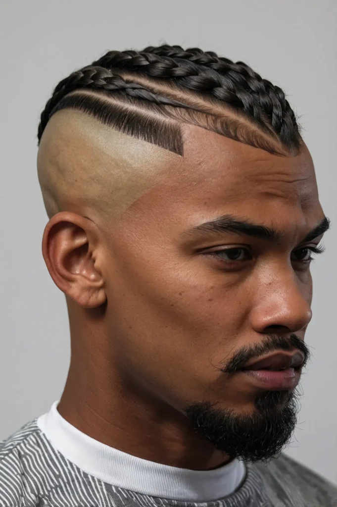Bald Fade Braided TopBraided top style with