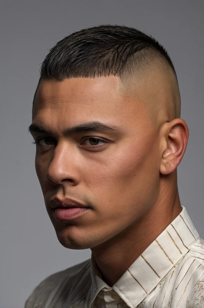 Bald Fade Caesar CutClassic Caesar with shor