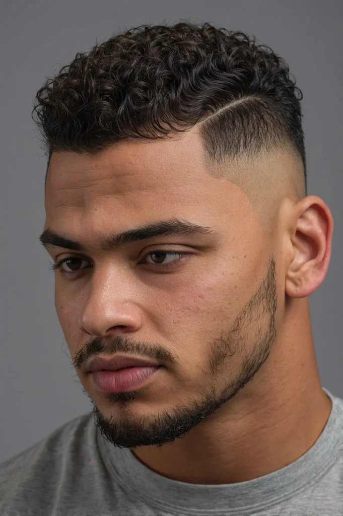 Bald Fade Curly Drop TopCurly drop top with